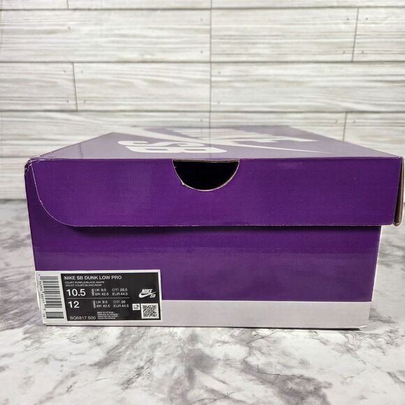 Nike SB Dunk Low Pro Court Purple Men's 10.5 BQ6817-500 New DS OG All - Picture 9 of 9